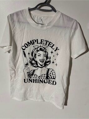 Completely Unhinged Graphic Tee - White